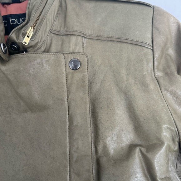 VTG MARC BUCHANAN PELLE PELLE LEATHER Jacket Women’s 9/10 Distressed Green - Picture 12 of 16